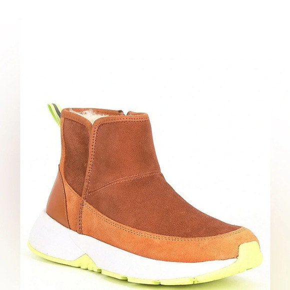 NWT Nurture the Rainier Sz 7.5 Tan Two-Tone Suede High Top Cold Weather Booties - Picture 1 of 16